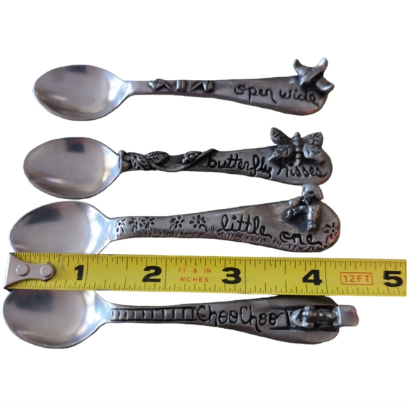 Metal Morphosis set of 4 baby spoons - Picture 3 of 7